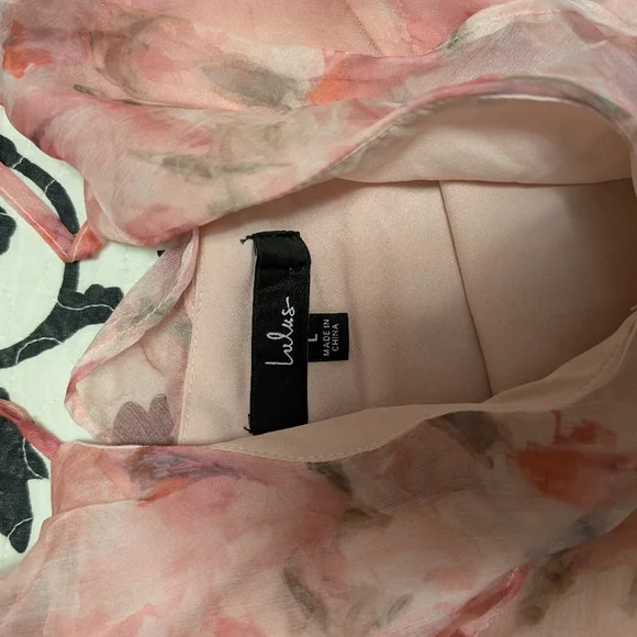 Lulu's Floral Pink Ruffle Dress - Picture 2 of 13